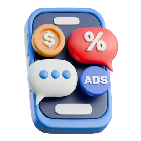 Chat Ads  3D Icon