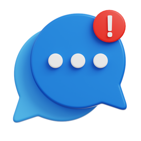 チャットアラート  3D Icon