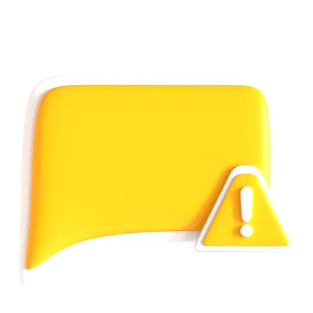 Chat Alert  3D Icon
