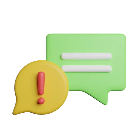 Chat Alert Notification 3D Icon