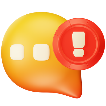 Alerte de chat  3D Icon