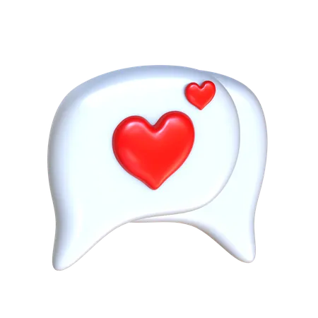 Chatear amor  3D Icon