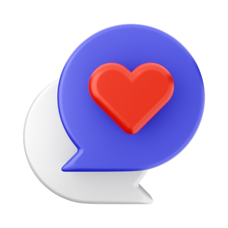 Chatear amor  3D Icon