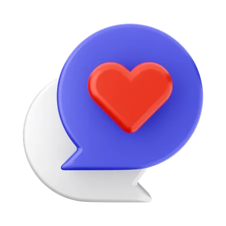 Conversar amor  3D Icon