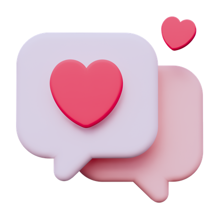 Chatear amor  3D Icon