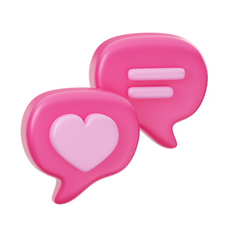 Discuter d'amour  3D Icon