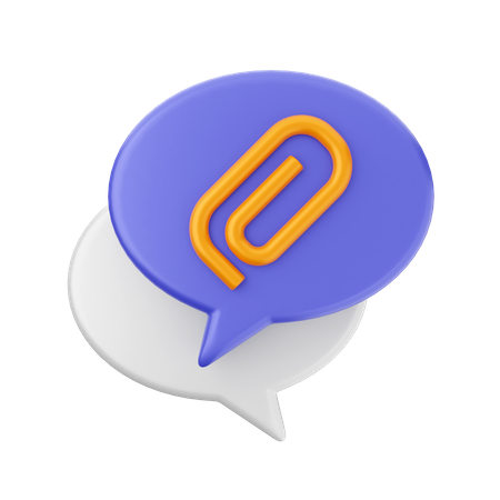 Chat-Anhang  3D Icon