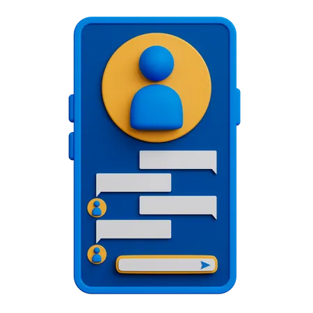 Chat-Anwendung  3D Icon