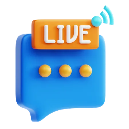 Bate-papo ao vivo  3D Icon