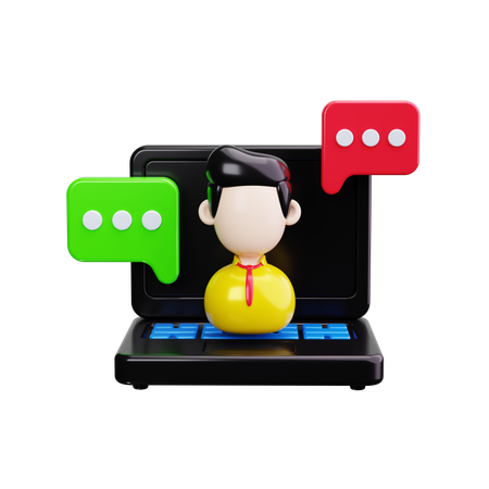 Bate-papo ao vivo  3D Icon