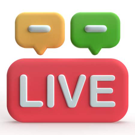 Bate-papo ao vivo  3D Icon