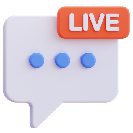Bate-papo ao vivo  3D Icon