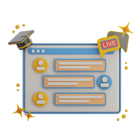 Bate-papo ao vivo  3D Icon