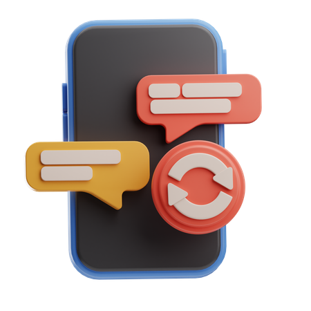 채팅 앱 업데이트  3D Icon