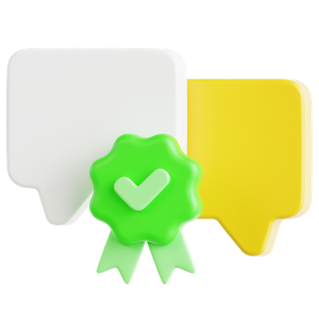 Chat Approve  3D Icon