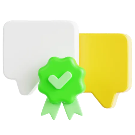 Chat Approve  3D Icon