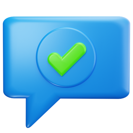 Chat Approved  3D Icon
