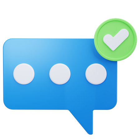 Bate-papo aprovado  3D Icon