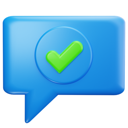Bate-papo aprovado  3D Icon