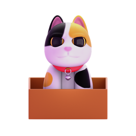 Chat arlequin  3D Icon