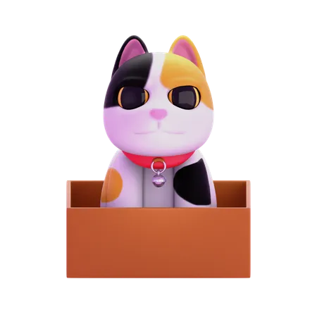 Chat arlequin  3D Icon