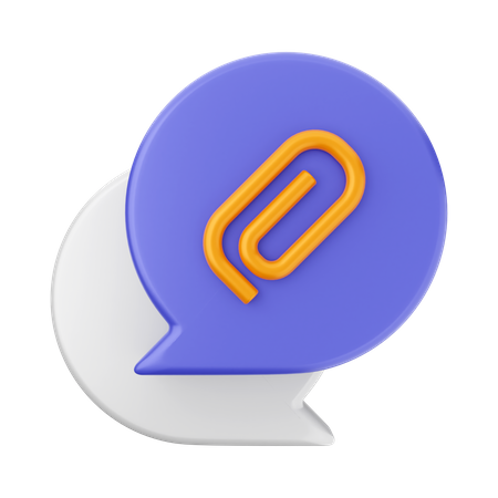 Chat Attachment  3D Icon