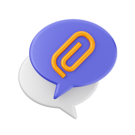 Chat attachment  3D Icon