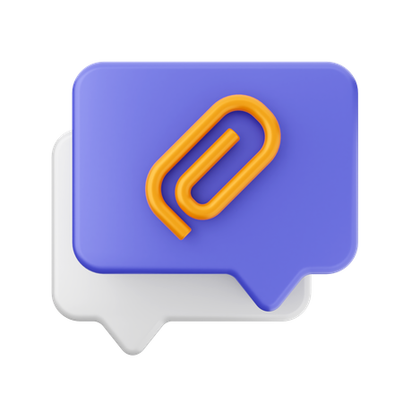 Chat attachment  3D Icon