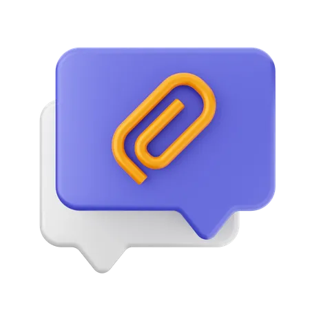 Chat attachment  3D Icon