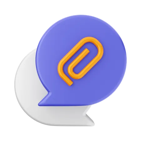 Chat Attachment  3D Icon