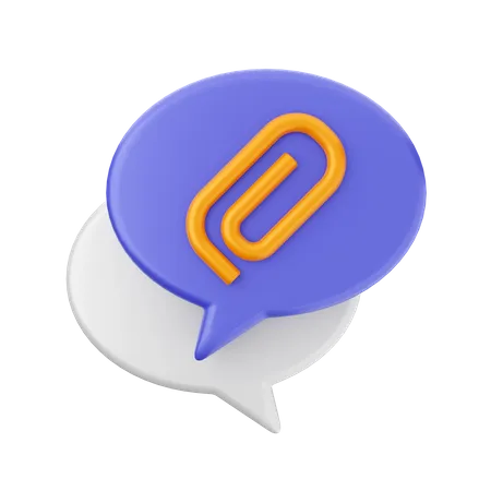Chat attachment  3D Icon