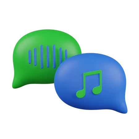 Conversation audio  3D Icon