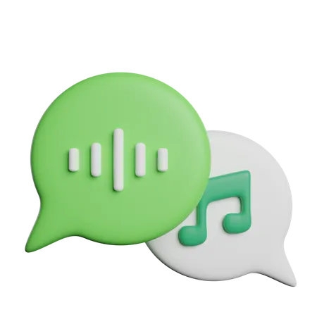 Conversation audio  3D Icon