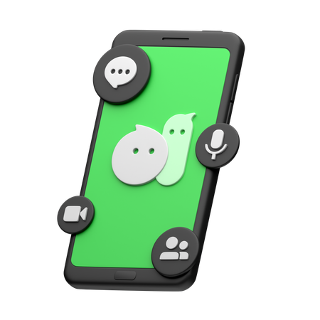 Chatten Sie auf dem Smartphone  3D Icon