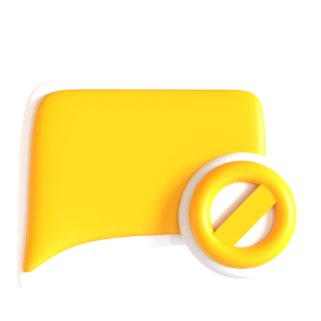 Chat Ban  3D Icon