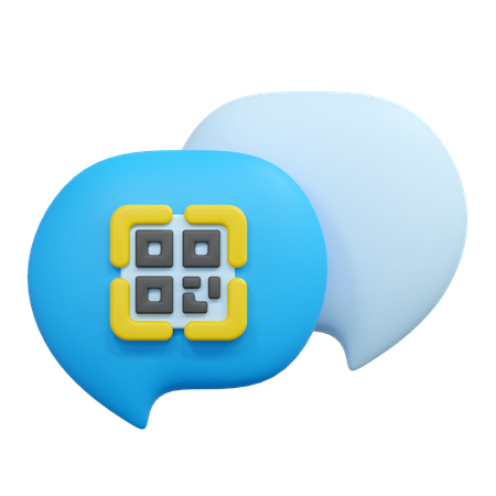 Chat barcode  3D Icon