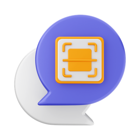 Chat Barcode  3D Icon