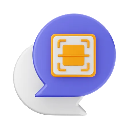 Chat Barcode  3D Icon