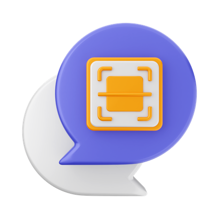 Chat Barcode  3D Icon