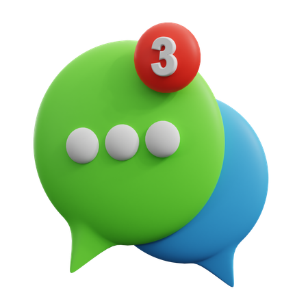 Chat-Benachrichtigung  3D Icon