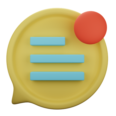 Chat-Benachrichtigung  3D Icon