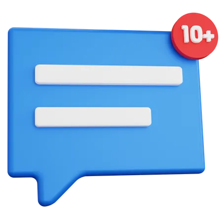 Chat-Benachrichtigung  3D Icon