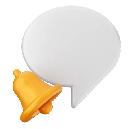 Chat-Benachrichtigungsglocke  3D Icon