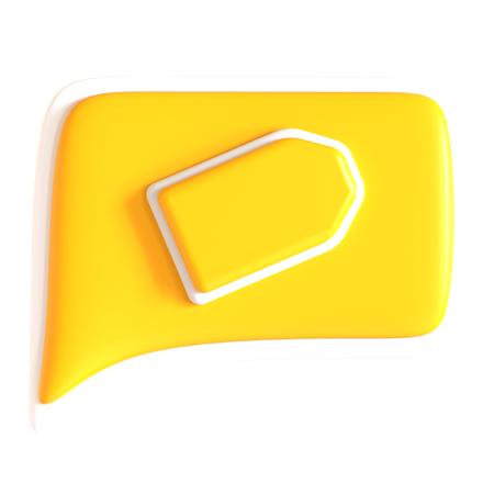 Chat-Beschriftung  3D Icon