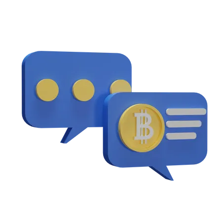 Chat de bitcoins  3D Illustration