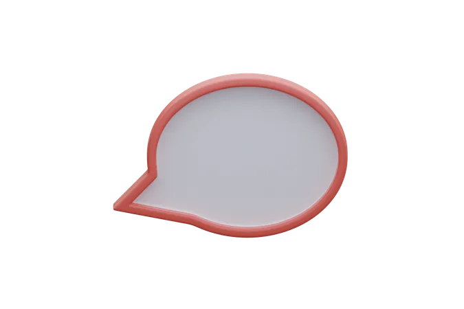 Chat Blank  3D Icon