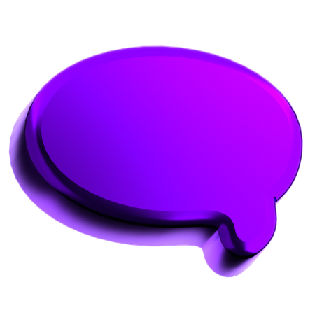 Chat-Blase abstrakte Form  3D Icon