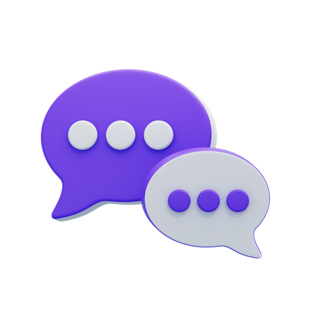 Chat-Blasen  3D Icon