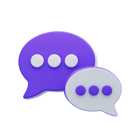 Chat-Blasen  3D Icon