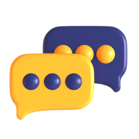 Chat-Blasen  3D Icon